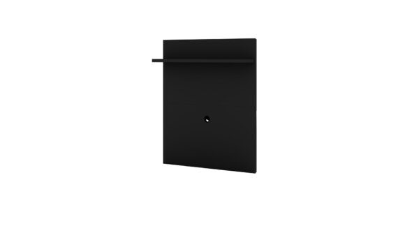 Manhattan Comfort Tribeca 35.43 Mid-Century Modern TV Panel with Overhead D?cor Shelf in Black