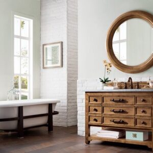 James Martin 500-V48-HON-3AF Malibu 48 Inch Honey Alder Single Vanity with 3 cm Arctic Fall Solid Surface Top