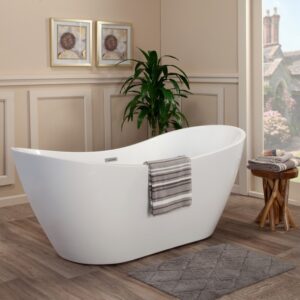 Altair 50270-BAT-WH-F Alana 70 1/8 x 31 1/2 Inch Freestanding Soaking Acrylic Bathtub