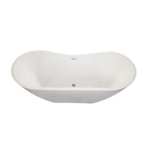 Altair 50270-BAT-WH-F Alana 70 1/8 x 31 1/2 Inch Freestanding Soaking Acrylic Bathtub