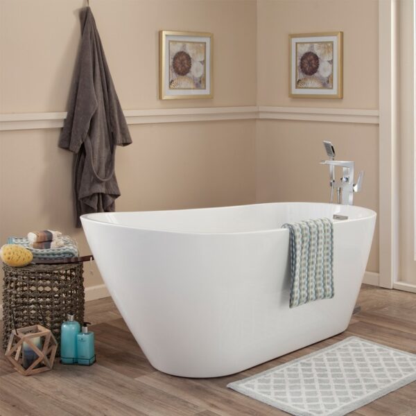 Altair 50367-BAT-WH-F Shaia 66 7/8 x 31 1/2 Inch Freestanding Soaking Acrylic Bathtub