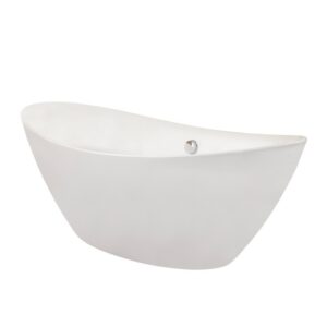 Altair 50671-BAT-WH-F Allegra 70 7/8 x 33 7/8 Inch Freestanding Soaking Acrylic Bathtub