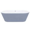 Altair 52367-BAT-GR-FC Szany 66 7/8 x 31 1/2 Inch Flatbottom Freestanding Acrylic Soaking Bathtub with Drain and Overflow - Matte Gray