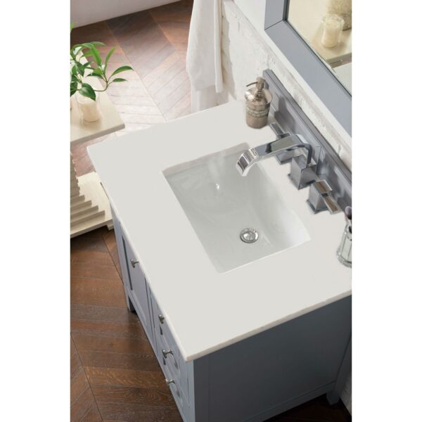 James Martin 527-V30-3WZ Palisades 30 Inch Single Vanity with 3cm White Zeus Quartz Top