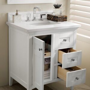 James Martin 527-V30-BW Palisades 30 Inch Single Vanity in Bright White