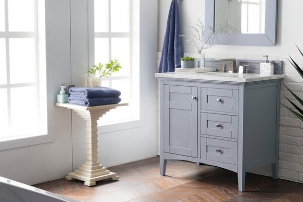 James Martin 527-V36-SL Palisades 36 Inch Single Vanity in Silver Gray