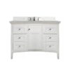 James Martin 527-V48-BW-3ESR Palisades 48 Inch Single Vanity in Bright White with 3 CM Eternal Serena Quartz Top