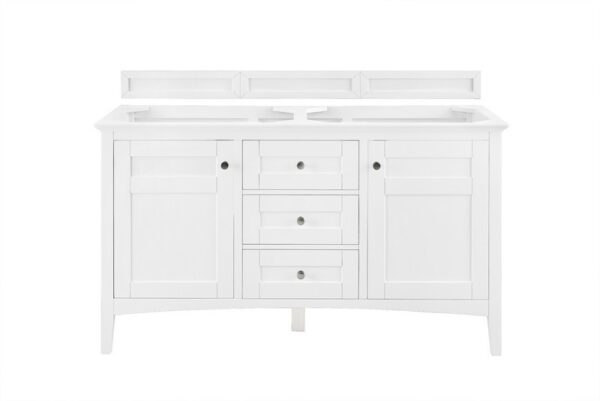 James Martin 527-V60D-BW Palisades 60 Inch Double Vanity in Bright White