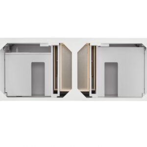 James Martin 527-V60D-BW Palisades 60 Inch Double Vanity in Bright White