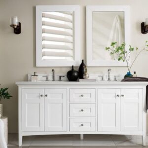 James Martin 527-V72-BW Palisades 72 Inch Double Vanity in Bright White