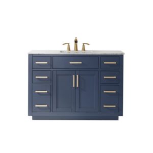 Altair 531048-CA-NM Ivy 48 Inch Single Sink Bathroom Vanity with Carrara White Marble Countertop