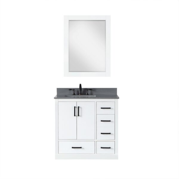 Altair 544036 Monna 36 Inch Single Bathroom Vanity with Countertop