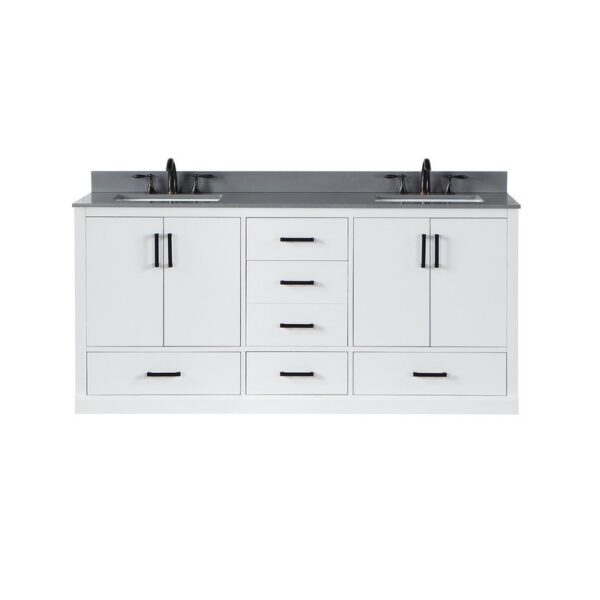 Altair 544072 Monna 72 Inch Double Bathroom Vanity with Countertop