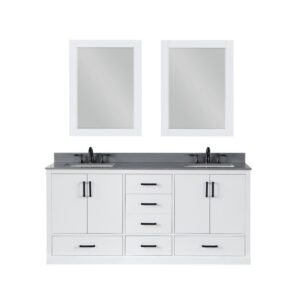 Altair 544072 Monna 72 Inch Double Bathroom Vanity with Countertop