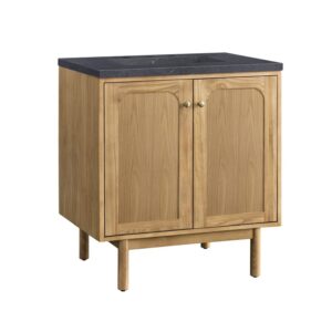 James Martin 545-V30-LNO-3CSP Laurent 30 Inch Light Natural Oak Single Sink Vanity with 3 cm Charcoal Soapstone Top