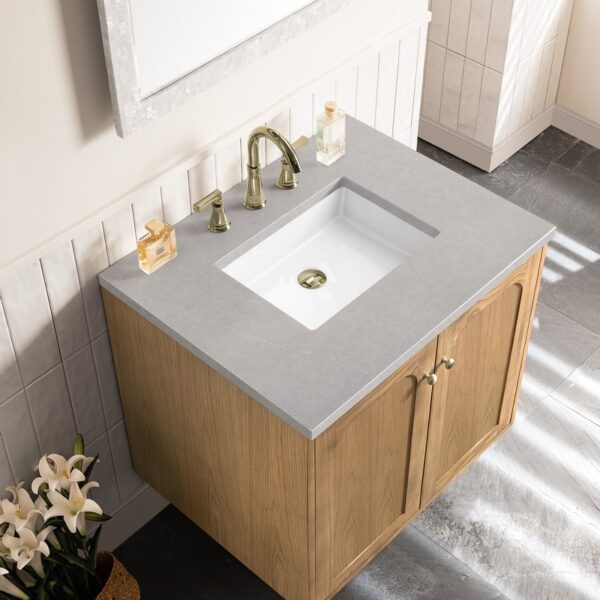 James Martin 545-V30-LNO-3ESR Laurent 30 Inch Light Natural Oak Single Sink Vanity with 3 cm Eternal Serena Top