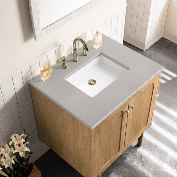 James Martin 545-V30-LNO-3ESR Laurent 30 Inch Light Natural Oak Single Sink Vanity with 3 cm Eternal Serena Top