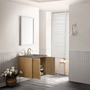 James Martin 545-V30-LNO-3GEX Laurent 30 Inch Light Natural Oak Single Sink Vanity with 3 cm Grey Expo Top