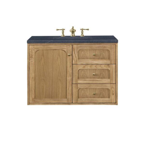 James Martin 545-V36-LNO-3CSP Laurent 36 Inch Light Natural Oak Single Sink Vanity with 3 cm Charcoal Soapstone Top