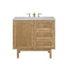 James Martin 545-V36-LNO-3ESR Laurent 36 Inch Light Natural Oak Single Sink Vanity with 3 cm Eternal Serena Top