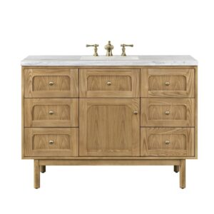 James Martin 545-V48-LNO-3AF Laurent 48 Inch Light Natural Oak Single Sink Vanity with 3 cm Arctic Fall Top