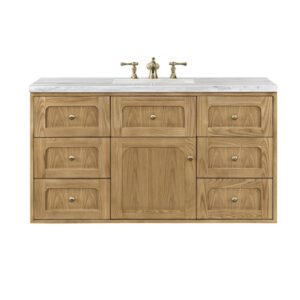 James Martin 545-V48-LNO-3AF Laurent 48 Inch Light Natural Oak Single Sink Vanity with 3 cm Arctic Fall Top