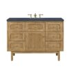 James Martin 545-V48-LNO-3CSP Laurent 48 Inch Light Natural Oak Single Sink Vanity with 3 cm Charcoal Soapstone Top