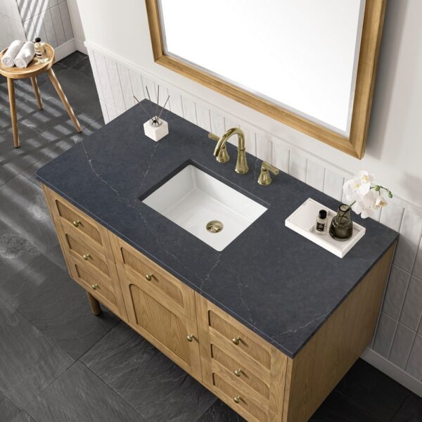 James Martin 545-V48-LNO-3CSP Laurent 48 Inch Light Natural Oak Single Sink Vanity with 3 cm Charcoal Soapstone Top