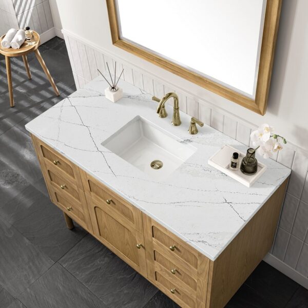 James Martin 545-V48-LNO-3ENC Laurent 48 Inch Light Natural Oak Single Sink Vanity with 3 cm Ethereal Noctis Top