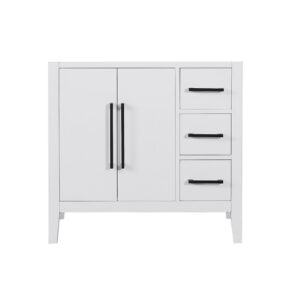 Altair 558036-CAB-W-NM Laurel 35 1/4 Inch Single Sink Bathroom Vanity Cabinet Only