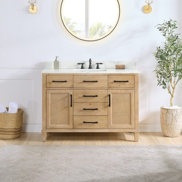 Altair 560048-CAB-WF-NM Solana 47 1/4 Inch Single Sink Bathroom Vanity Cabinet Only in Weathered Fir