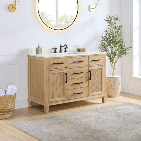 Altair 560048-CAB-WF-NM Solana 47 1/4 Inch Single Sink Bathroom Vanity Cabinet Only in Weathered Fir