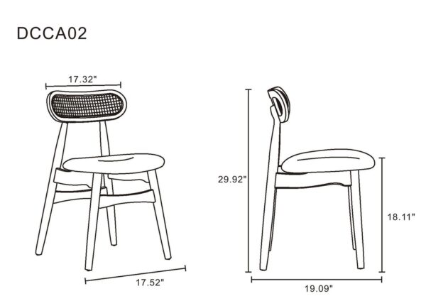 Manhattan Comfort 7-Piece Rockaway Modern 70.86 Solid Wood Dining Set in Black with 6 Colbert Dining Chairs