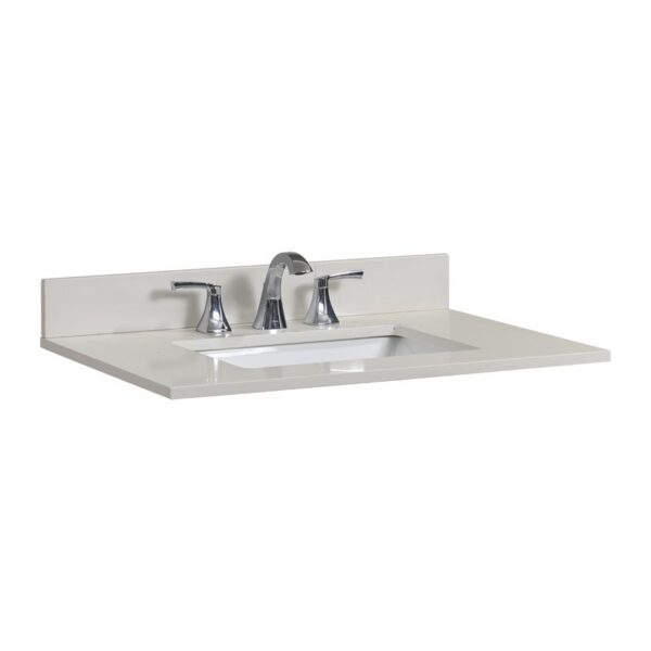 Altair 61031-CTP-MW Belluno 31 Inch Single Bathroom Vanity Top in Milano White with Ceramic Rectangle Undermount Sink