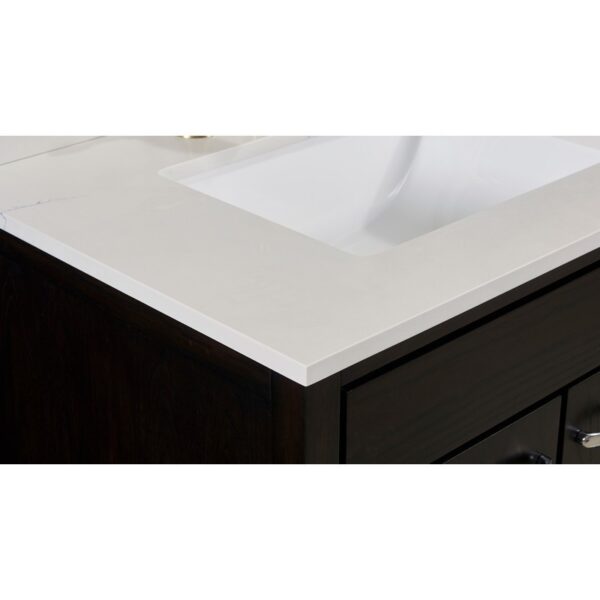 Altair 61SF73-MW-CTP Belluno 73 Inch Stone effects Vanity Top in Milano White with White Sink