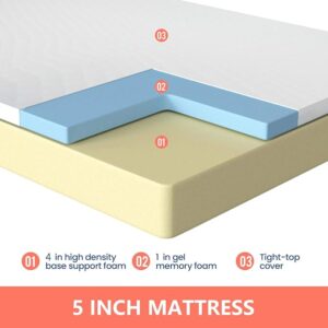 RetailHuntUSA King Mattress 6 inch Gel Memory Foam Mattress Queen Mattresses Medium Firm Mattresses for Cool Sleep