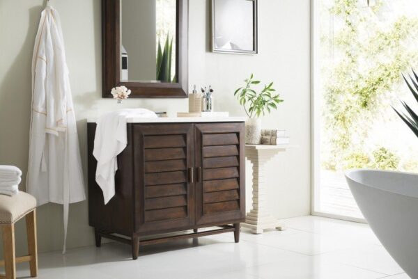 James Martin 620-V36-BNM Portland 36 Inch Single Vanity in Burnished Mahogany