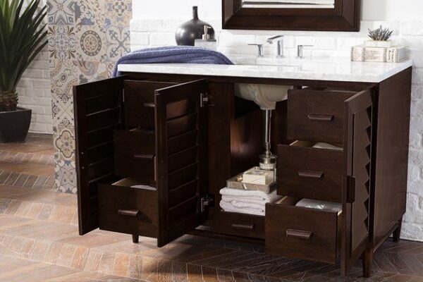 James Martin 620-V48-BNM Portland 48 Inch Single Vanity in Burnished Mahogany