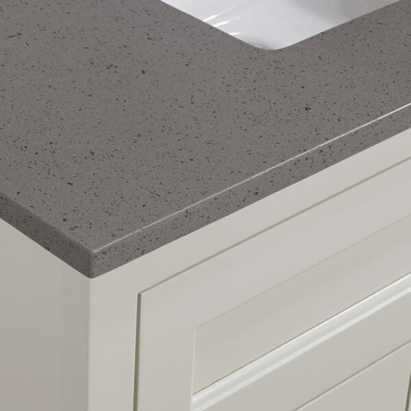 Altair 63037-CTP-MG Imperia 37 Inch Single Bathroom Vanity Top in Mountain Gray with Ceramic Rectangle Undermount Sink