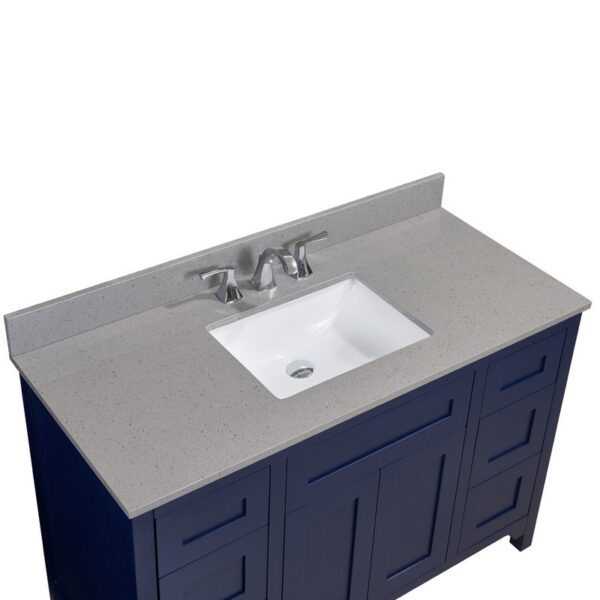 Altair 63049-CTP-MG Imperia 49 Inch Single Bathroom Vanity Top in Mountain Gray with Ceramic Rectangle Undermount Sink