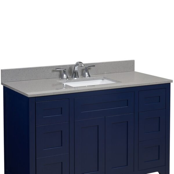 Altair 63049-CTP-MG Imperia 49 Inch Single Bathroom Vanity Top in Mountain Gray with Ceramic Rectangle Undermount Sink