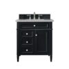 James Martin 650-V30-BKO-3ESR Brittany 30 Inch Single Vanity in Black Onyx with 3 CM Eternal Serena Quartz Top