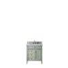 James Martin 650-V30-SGR-3AF Brittany 30 Inch Single Vanity in Sage Green with 3 CM Arctic Fall Solid Surface Top