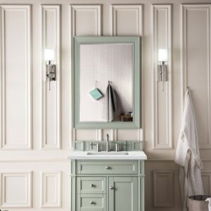 James Martin 650-V30-SGR-3ENC Brittany 30 Inch Single Vanity Cabinet with Ethereal Noctis Quartz Top - Sage Green