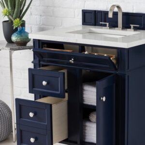 James Martin 650-V30-VBL Brittany 30 Inch Single Vanity in Victory Blue