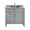 James Martin 650-V36-UGR-3ESR Brittany 36 Inch Urban Gray Single Vanity with 3 CM Eternal Serena Quartz Top