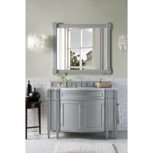 James Martin 650-V46R-UGR-AF Brittany 46 Inch Single Vanity in Urban Gray with 3 CM Arctic Fall Solid Surface Top