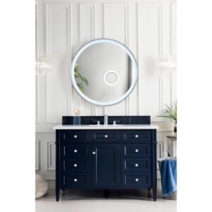 James Martin 650-V48-3WZ Brittany 48 Inch Single Vanity with 3cm White Zeus Quartz Top