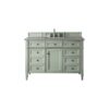 James Martin 650-V48-SGR-3GEX Brittany 48 Inch Sage Green Single Vanity with 3 CM Grey Expo Quartz Top