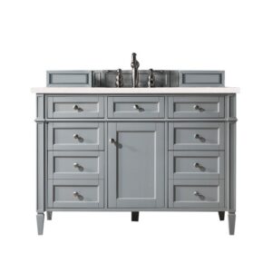 James Martin 650-V48-UGR-3EMR Brittany 48 Inch Urban Gray Single Vanity with 3 CM Eternal Marfil Quartz Top